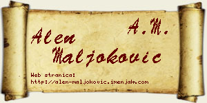 Alen Maljoković vizit kartica